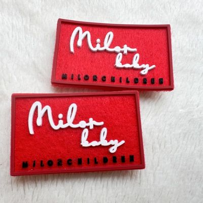 Nylon Flocked Silk-Screen Label (Black, Apparel Use)