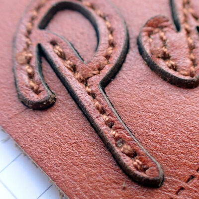 Factory Custom Leather Badges Debossed Design Sew on Leather Convex Concave Leather Patches Iron on Clothing Labels