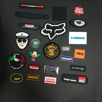 Custom Applique Sew-On PVC 3D Textured Badges for Clothing Shirts Woven Plastic Patches with Vinyl Logo and Nickel-Free Finish