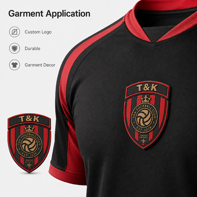 Custom 3D TPU Patch Heat Transfer Badge for Sportswear Brands
