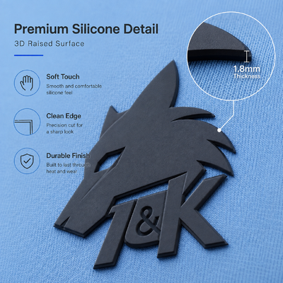 Custom Silicone Heat Transfer Labels designed for long lasting durability and vibrant color retention on fabric products