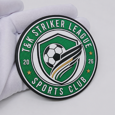 Custom Football Club TPU Badges 3D Logo Patches with Customized Shape Eco-Friendly Waterproof for Sportswear