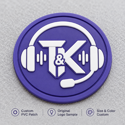 Raised 3D Design Washable Eco-Friendly PVC Logo Patch and Silicone Badge for Sportswear and Gym Apparel