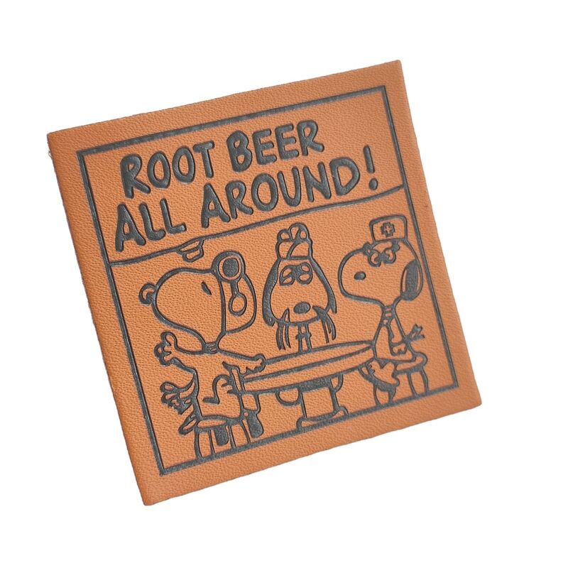 OEM High Quality Custom Laser Engraved PU Leather Sew on Jeans Jacket Printing Logo