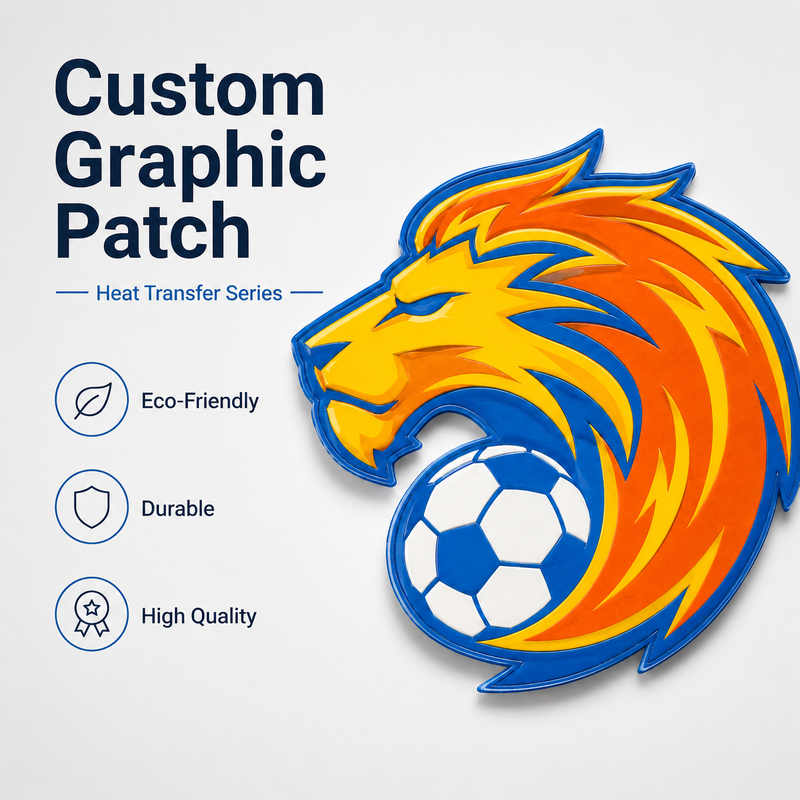 Custom Iron On 3D Football Logo Tatami With Tatami Backing Logo Embossed Garment Label