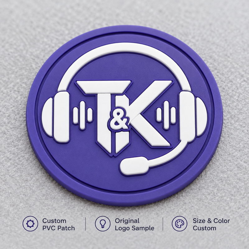 Raised 3D Design Washable Eco-Friendly PVC Logo Patch and Silicone Badge for Sportswear and Gym Apparel