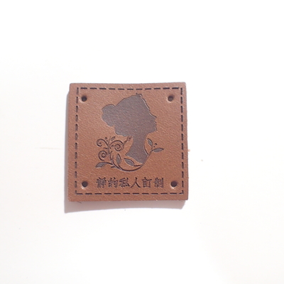 Debossed Logo Small PU-Lederflicken passend für Hut und Tasche