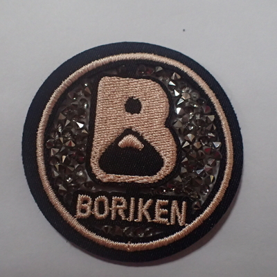 große Logo Iron On Patches For Mode-Kleidung Diamond Embroidery 3D