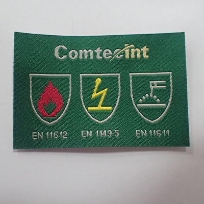 Damast Logo Tag Clothing Woven Label für Taschen-Kleiderschuh-T-Shirts