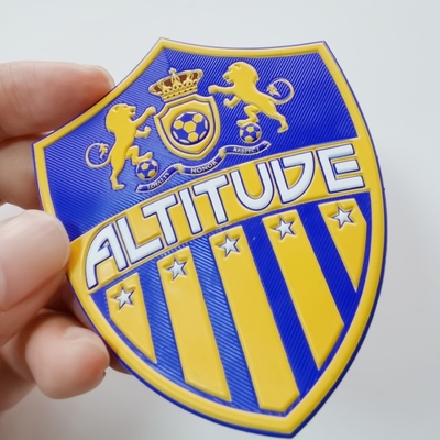 Haupt-Logo Soccer Jersey Patch High Frequenz der Wärmeübertragungs-TPU