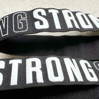 Stretchy Silikon Elastisches Markenband Druck glänzendes Logo Hohe Elastizität