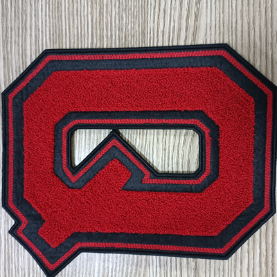 Farbiges gesticktes Stoff-Flecken-großes Muster Logo Towel Chenier